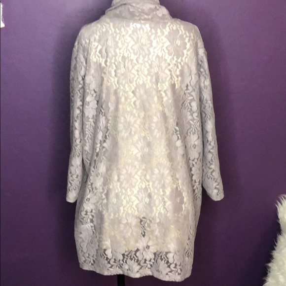 In soft pink color Lace Cardigan - Picture 5 of 8